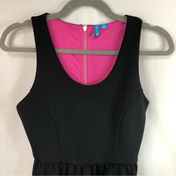 L❤️Amour Nanette Lepore Women’s Black Dress Sleeveless Hot Pink Accent - Picture 3 of 9